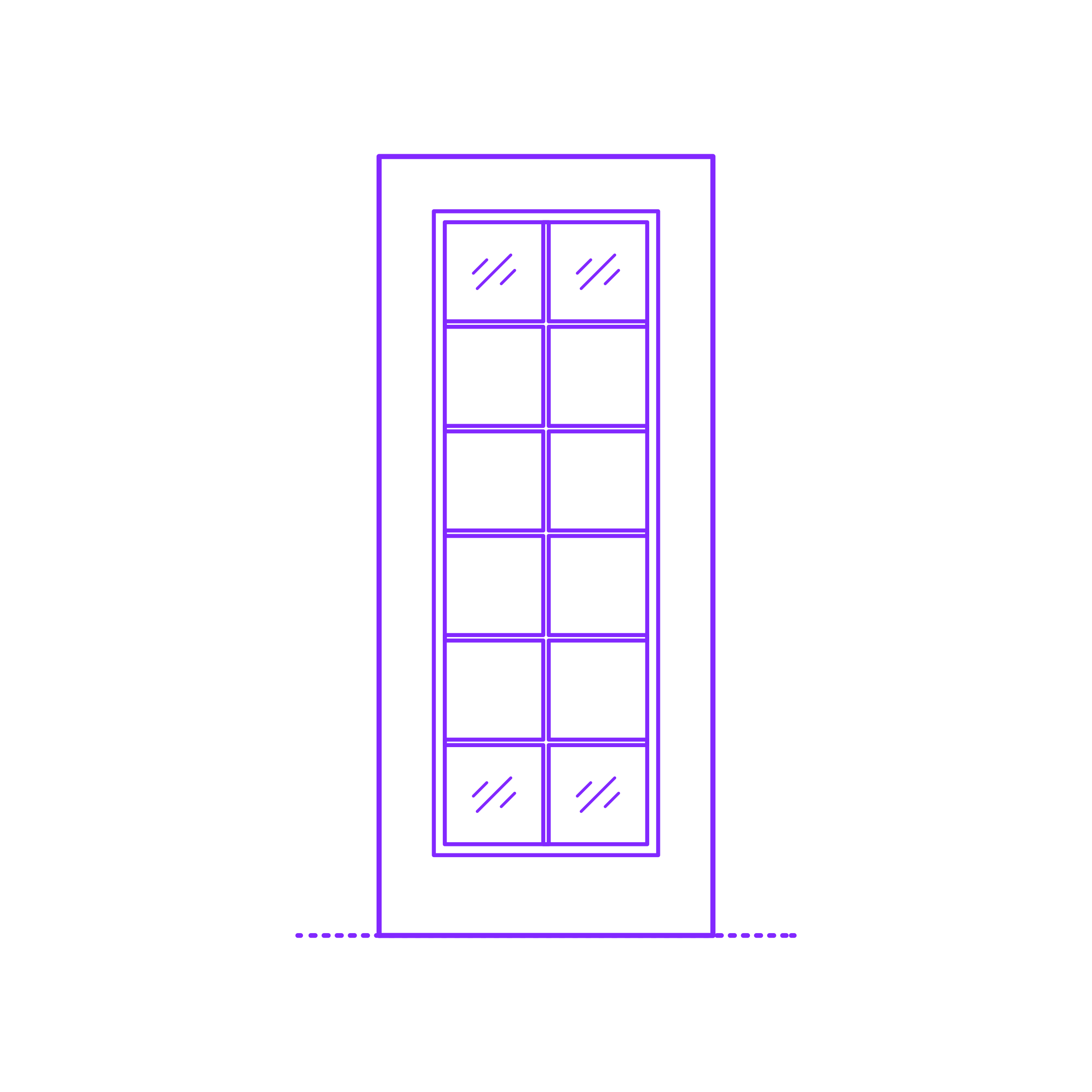 Buildings Exterior Doors Lite Entry Door Grid 12 Panels Sticker Outline Svg File Free Vectors